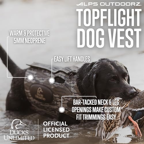 ALPS OutdoorZ Ducks Unlimited Topflight Dog Vest, XL - Mossy Oak Original Bottomland