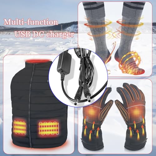 8.4V Heated Glove Charger for 7.4V SWB01 SWB03 2200 3000 3500mAh Li-Polymer Rechargeable Battery Charging for Socks, Jackets, Hats