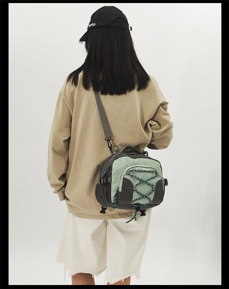 JENAGREEN Waterproof Sling Backpack Crossbody Sling Bag for Women Men, Multipurpose Travel Hiking Adjustable Chest Bag Casual Daypack with Anti-theft Pocket