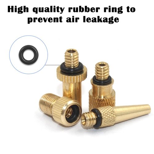DaKuan 26-Piece Brass Bike Valve Adapter Kit | Heavy-Duty Presta to Schrader Converter with Air Hose Nozzles | Universal for Bicycle Pumps, Motorcycles, Air Mattresses & Sports Balls