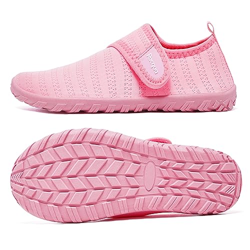 Kids Water Shoes Quick Dry Lightweight Aqua Shoes Pink 13 Little Kid