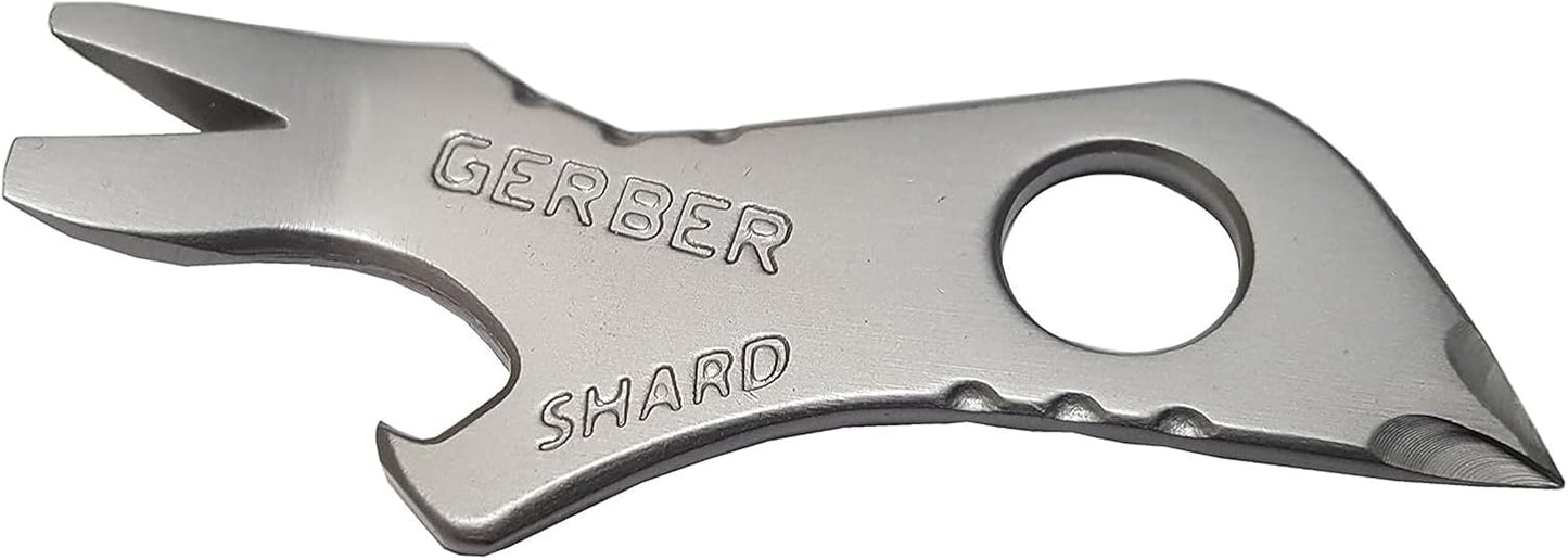 Gerber Gear Shard 7-in-1 Keychain Bottle Opener Multitool with Screwdriver, Gifts for Dad, Fathers and Men from Daughter, Wife or Son - Silver
