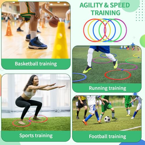 15-Inch Agility Training Rings Set for Speed and Coordination Drills