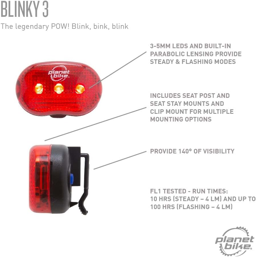 Planet Bike Blinky 3 Bike Tail Light