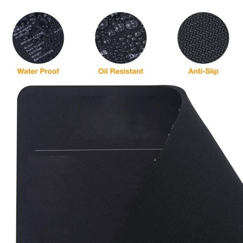 Cleaning Mat, 2X Thicker and Large Gun Mat with Anti-Slip, Oil Resistant Black