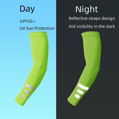 SUKOUSRAM Neck Gaiter Visibility Reflective Safety Sun Shade Hat UV Protection Reflective Strap Arm Sleeves Cooling Breathable Cap Bandana for Outdoor Activities