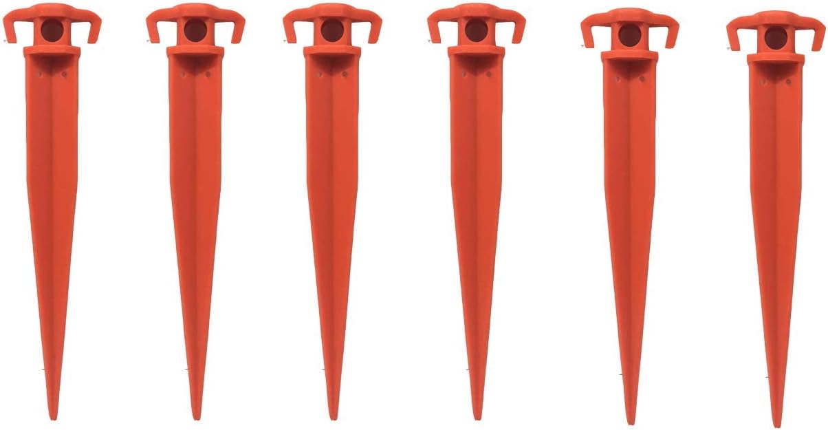 Pack of 24-11” Ground Stake Stick Strong Outdoor Camping Tent Or Garden Pegs– Orange