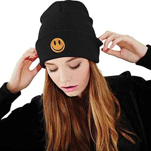 Funny Beanies Hat, Men's and Women's Winter Warm Black Fashion Cool Embroidered Knit Hat