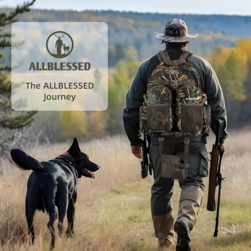 Blessedleaf Camo Hunting Backpack for Men with Rifle & Bow Carrying