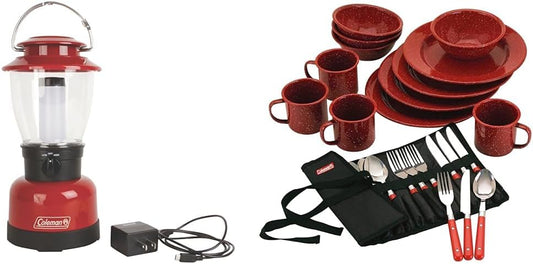 400 Lumens Coleman Classic Rechargeable LED Lantern - Water-Resistant, USB Charging, Ideal for Camping & Emergencies