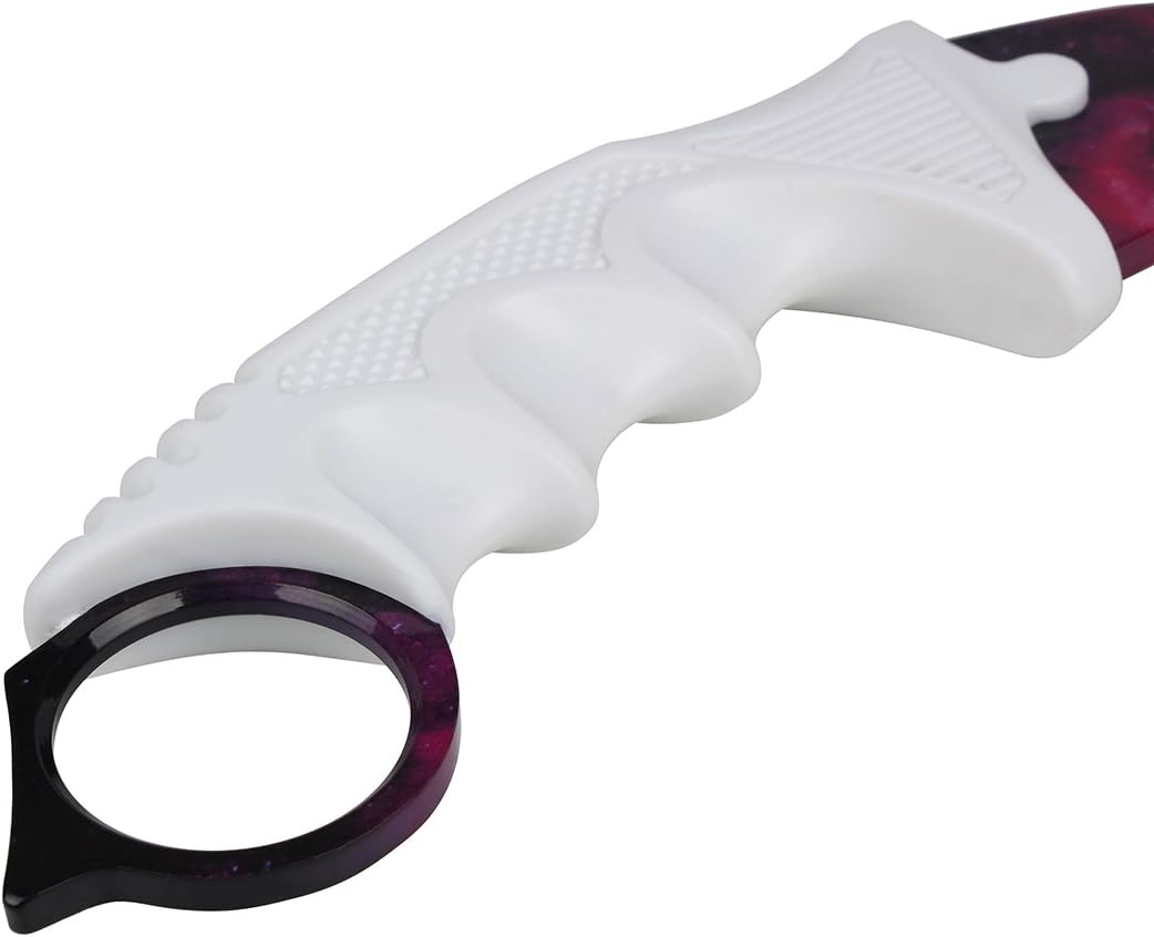 Andux Karambit Camping Hunting Tool with Cord ZD-01 (Purple-White)