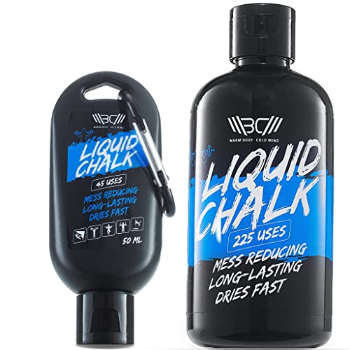 Liquid Chalk for Weightlifting & Climbing - 250ml + 50ml White - Mess-Free Grip Enhancer