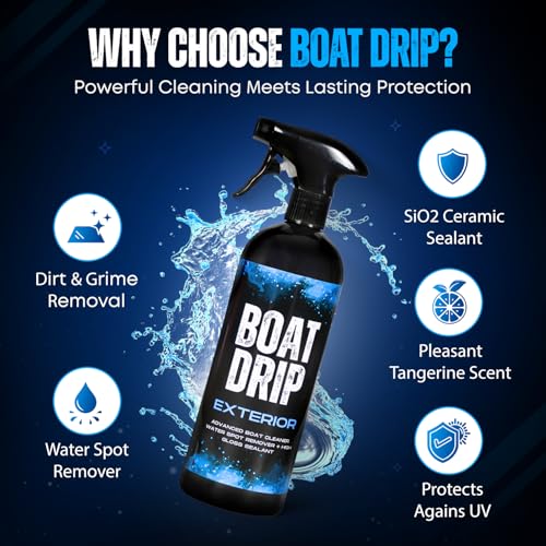 All Purpose Boat Exterior Cleaner with SiO₂ Sealant - Tangerine Scent - Pack of One