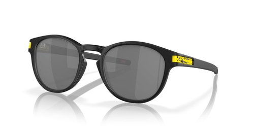 Oakley Men's OO9265 Latch Oval Sunglasses, Matte Black Ink/Prizm Black, 53 mm