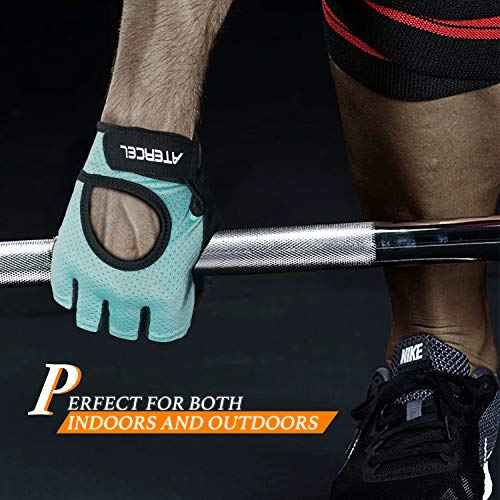 ATERCEL Weight Lifting Gloves Full Palm Protection, Workout Gloves for Gym, Cycling, Exercise, Breathable, Super Lightweight for Mens and Women