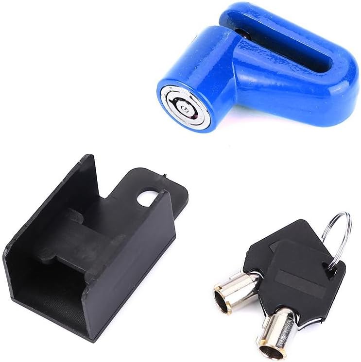 Tbest Disc Brake Lock Mini Anti-Theft Wheel Security Lock with Plastic Frame & Keys for Mountain Road MTB Bike Cycling Rotor Disc Brake Wheel Lock 3 Colors