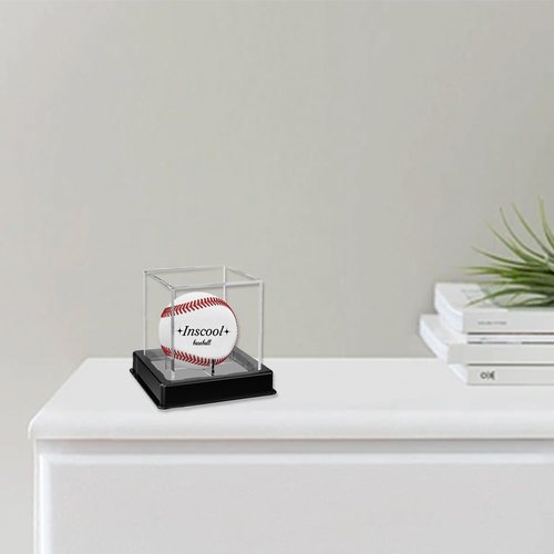 Inscool Acrylic Display Case , UV Protected Baseball Display Case Baseball Holder Acrylic Cube Clear Box Memorabilia Display Cases ,Autograph Display Cases&Storage Baseball Display Case (High Class)