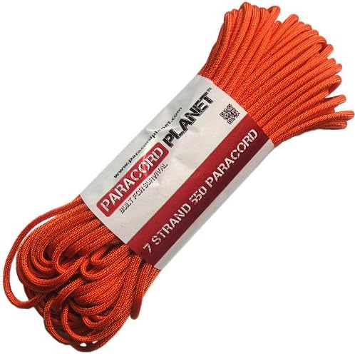 Paracord Planet 550 lb, 50' Foot Hank, Parachute Cord. Also Known as Paracord Rope, Parachute Rope, Utility Cord, Tactical Cord, and Military Cord. USA Made to Provide Durability and Strength.