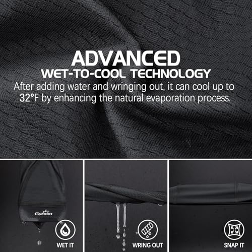 GXCROR 3 Pack Cooling Skull Cap with Sweat-Wicking & Anti-Odor Technology Quick-Dry Helmet Liner for Cycling Motorcycle