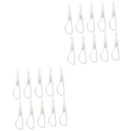 BESPORTBLE Stainless Steel Fish Stringer Clip - Heavy Duty Fishing Stringer with Lock for Outdoor Fishing Portable and Reliable Fish Control Tool 6.69X1.57In