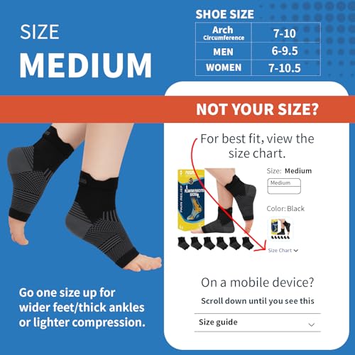 PAPLUS 6 Pairs Plantar Fasciitis Socks Women & Men - Foot Sleeve for Achilles Tendonitis Relief - Reduces Heel Spur Pain, Swelling - Ankle Brace with Arch Support for Sports Injury Recovery