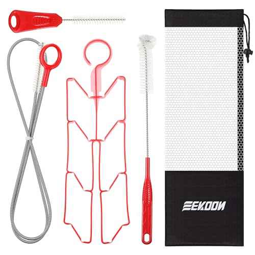 Feekoon Reservoir Hydration Bladder Cleaning Kit, Water Bladders Cleaner Set Includes Brushes, Drying Collapsible Frame and Carrying Bag, Water Reservoir Cleaning Tools for Hydration Backpack
