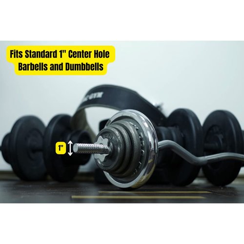 Micro Gainz Standard 1-Inch Center Hole Yellow .50LB Fractional Weight Plates 8 Piece Set- Designed for Standard 1-Inch Barbells and Dumbbells, Made in USA