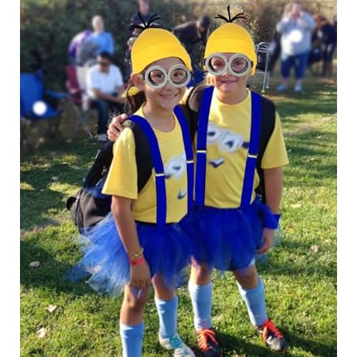 5 PCS Halloween Costume for Kids Girls,Goggles/Beanie/Tutu Skirt/Suspenders/Gloves Halloween Costume Accessories