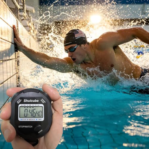 Digital Sports Stopwatch Timer with Large Display, Replaceable Battery for Coaches & Referees
