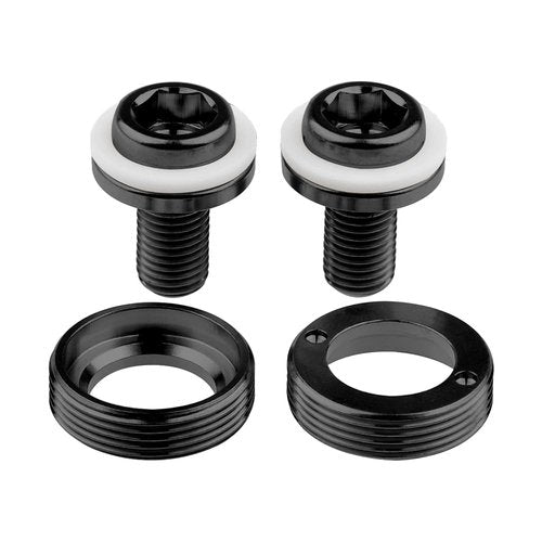 Wanyifa Titanium M8x15mm Bicycle Crank Arm Fixing Bolt with Cap for Square Taper Bottom Bracket Screws Pack of 2 (Black)