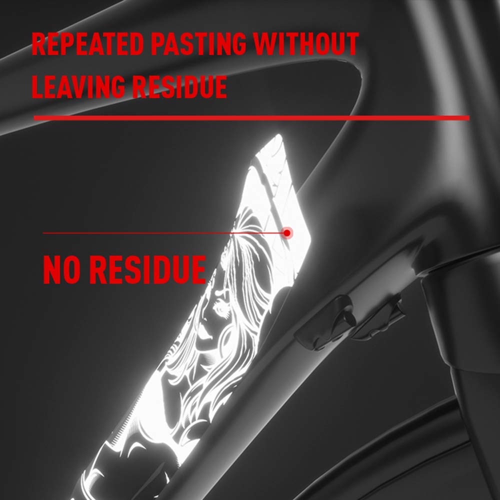 SIUKE Bicycle Frame Guard Reflective Bike Frame Stickers Mountain Bike Scratch Resistant Frame Protector Removable Sticker Road Bicycle Frame Adhesive Guard Cover