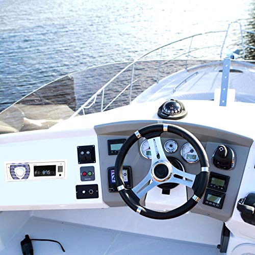 Marine Bluetooth Stereo Receiver - 300W In-Dash Boat Radio with LCD, USB, SD Card, FM, Remote - Variation of Receiver