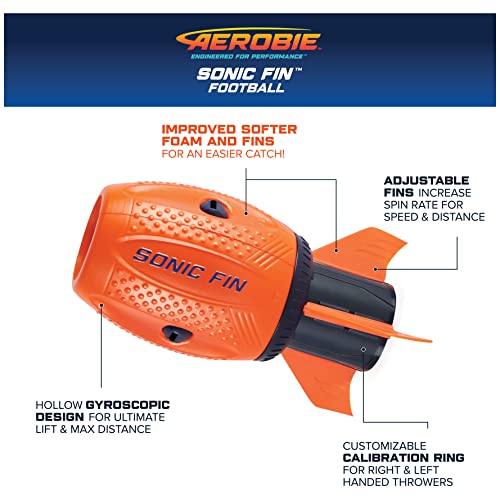 Aerobie Sonic Fin High Performance Aerodynamic Football - Orange