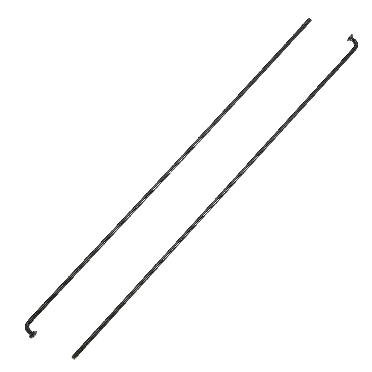 X AUTOHAUX 40 Pcs 14G J Bend 202mm x 2mm Bike Bicycle Spokes with Nipples Steel Black