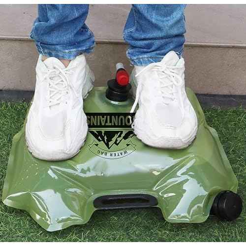 Outdoor Water Bag with Faucet, 2 Pcs Random Color 8 L(281 oz) Thick PE Folding Camping Water Bag for Outdoors