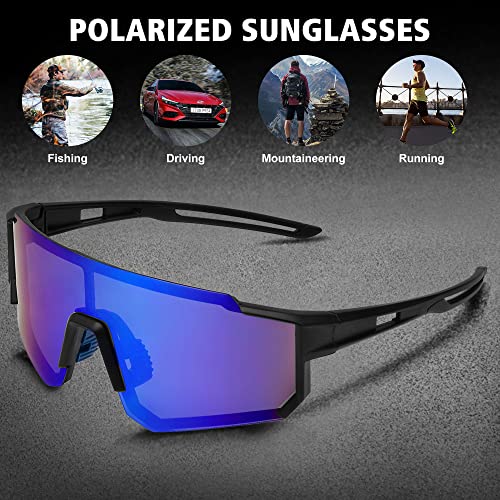 Polarized Sports Sunglasses for Men Women Cycling Running UV400 Protection