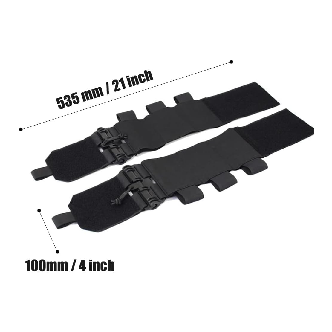 GAZJYUSP Pair of Elastic Tactical Vest Cummerbund Quick Release Mounting Strap for Vest JPC/CPC/LBT/LBX/FCPC with Magazine Pouches (Black)