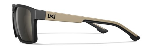 Wiley X WX Founder Sunglasses Safety Glasses for Men Shatterproof UV Eye Protection for Combat, Shooting Captivate Tungsten Mirror Lenses Matte Black & Tan Frames