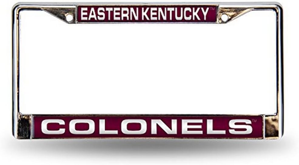 Rico Industries NCAA Unisex-Adult Laser Cut Inlaid Standard Chrome License Plate Frame