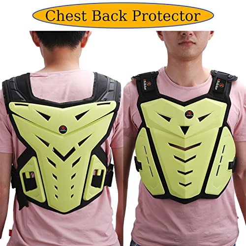 Motorcycle Body Armor Vest for Men Black Dirt Bike Chest Back Protector