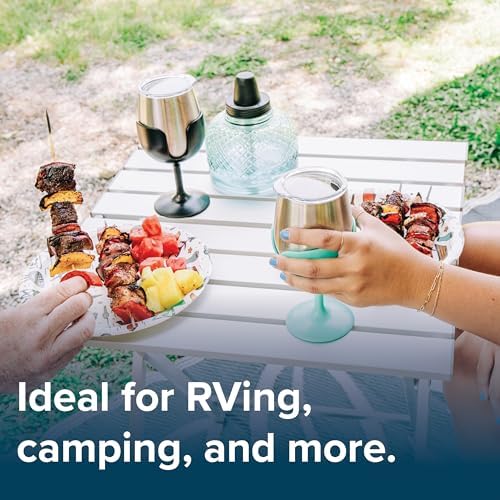 Camco Aluminum Roll-Up Table with Carrying Bag | Lightweight & Easy-to-Carry | Comfortably Sits 4-6 People | Ideal for Tailgating, Camping, The Beach, Parties & More (51892)