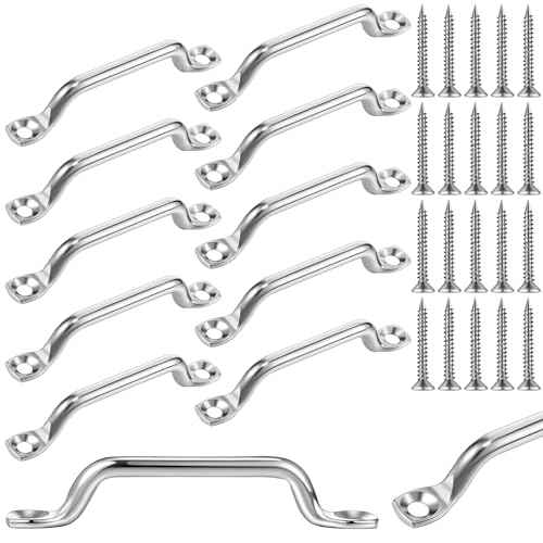 Stainless Steel Footman Loop with Flat Head Tapping Screws Bimini Top Strap Footman Loop for Kayak, Boat