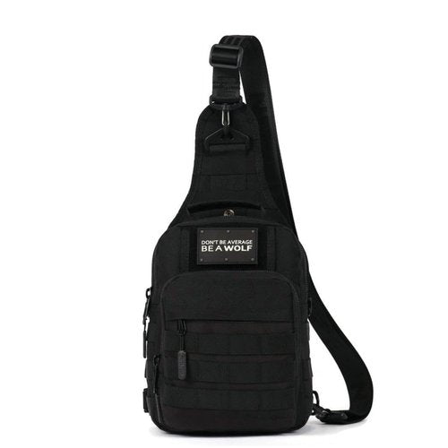 WOLFpak 9L Tactical Sling Bag Alpha Black - Compact Crossbody Backpack for Gym, Travel & EDC – Tactical Shoulder Bag with Multiple Pockets – Lightweight, Durable Sling Pack for Men & Women