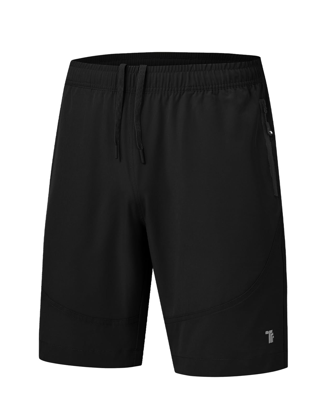 Rdruko Men's Hiking Shorts with Zipper Pockets 7'' Lightweight Quick Dry Workout Shorts Running Athletic Shortss,Black,M