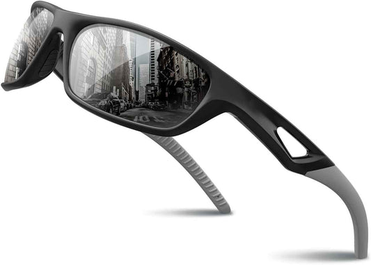RIVBOS Polarized Sports Sunglasses for Men & Women - TR90 Frame for Cycling, Fishing, Running