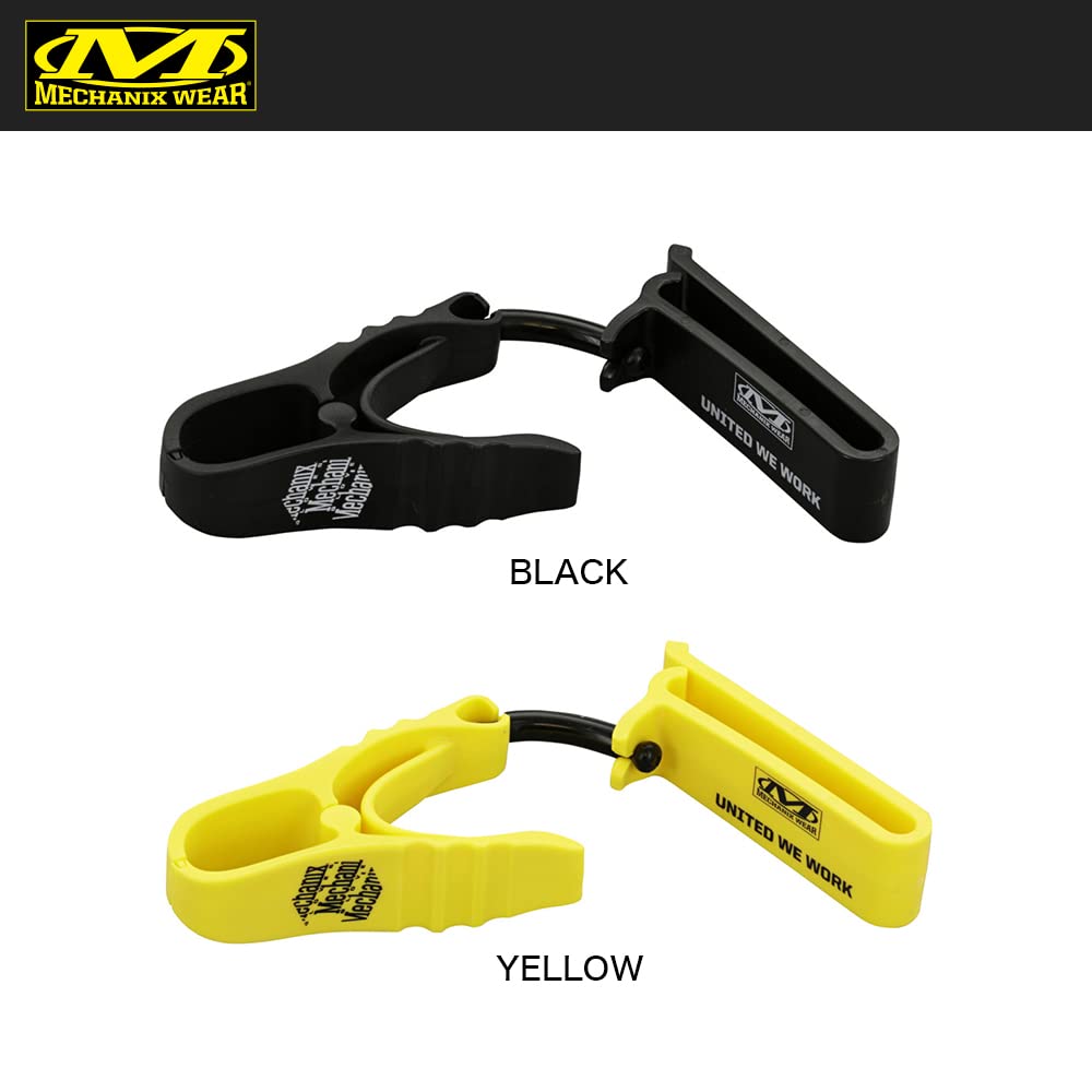 Mechanix Wear Glove Clip - Nonconductive Clip for Convenient Glove Access - Supports Belt Attachment - For Construction - Safety Accessory - Yellow