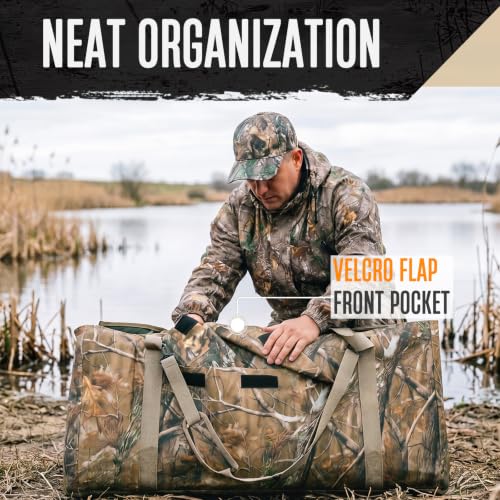 Fall Forest 12 Slot Duck Decoy Bag for Waterfowl Hunting with Drainage