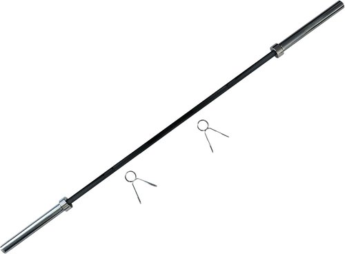 Lifeline Fitness Heat-Treated Steel Olympic Bar with Spring Collars - 45lb. Bar - Holds up to 1000lbs for Home Gym - Olympic Barbell For Strength Training