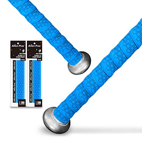 Blue Bat Grip Tape 1.1 MM for Baseball Softball Cricket - 2 Pack Precut Wraps