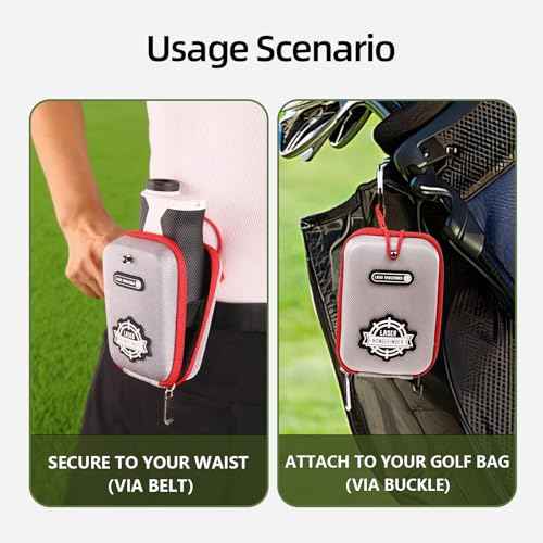 Golf Range Finder Case - Universal Protective Rangefinder Hard Case Compatible with Bushnell, Callaway, Garmin & More Rangefinders, Shockproof Anti-Scratch Rangefinder Pouch (Silver)